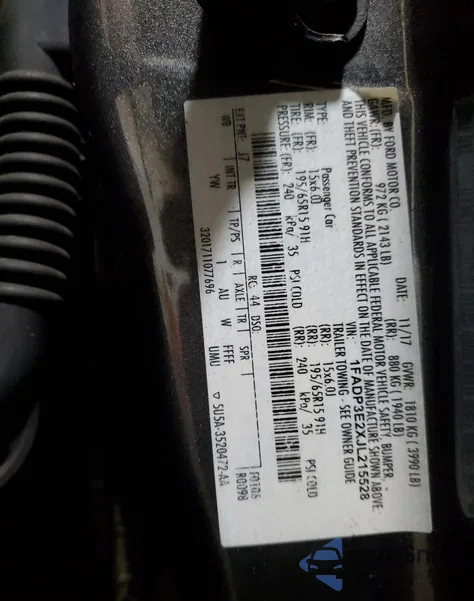 2018 Ford Focus S из США, поврежденный, VIN 1FADP3E2XJL215528